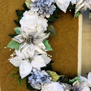 Handmade wreath. Beautiful holiday large wreath.